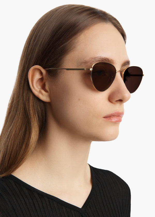Khaite KHAITE X Oliver Peoples 1991C Gold And Brown