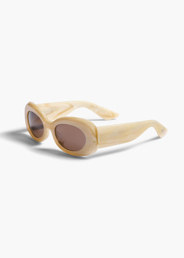 Khaite KHAITE X Oliver Peoples 1992C Beige Silk And Brown