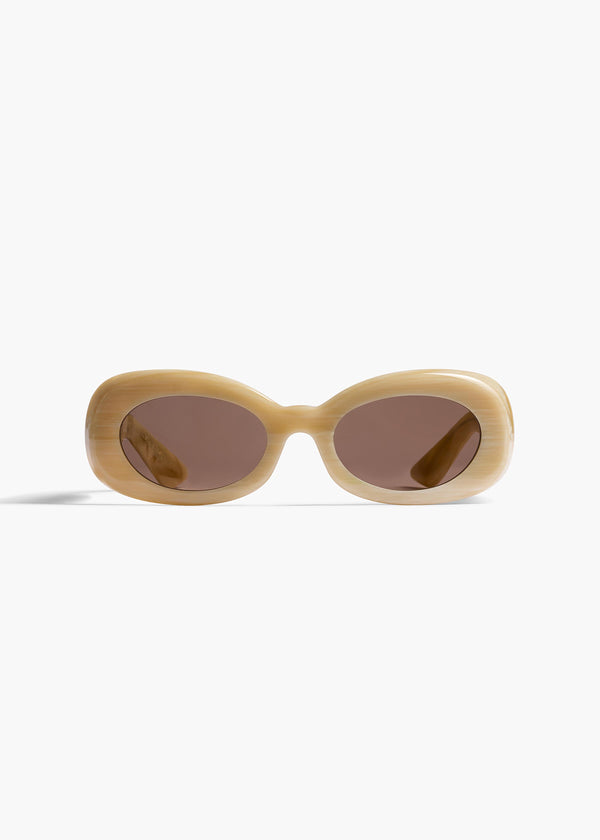 khaite KHAITE x Oliver Peoples 1992C Beige Silk and Brown
