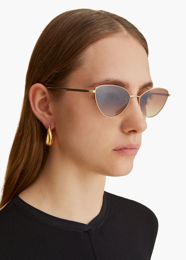 Khaite KHAITE X Oliver Peoples 1998C Gold And Dark Brown