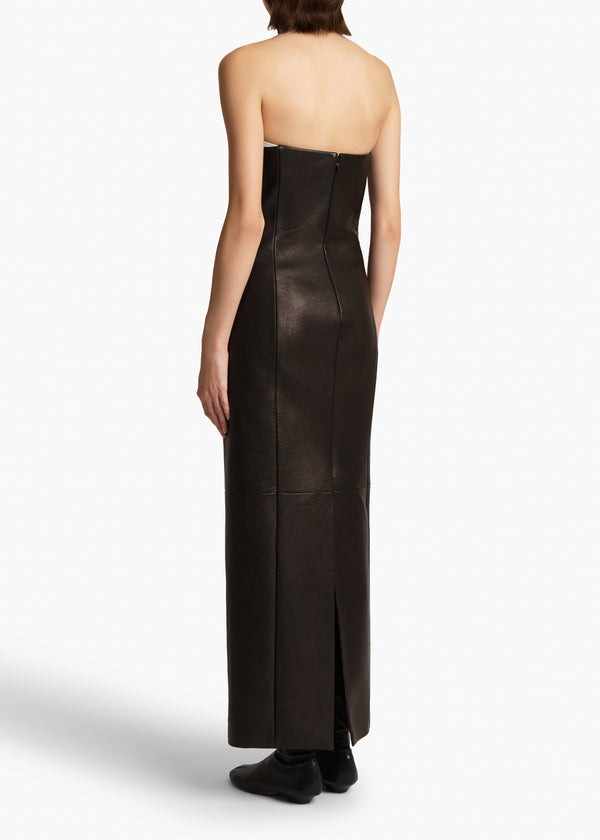 Khaite Yael Dress Black Leather
