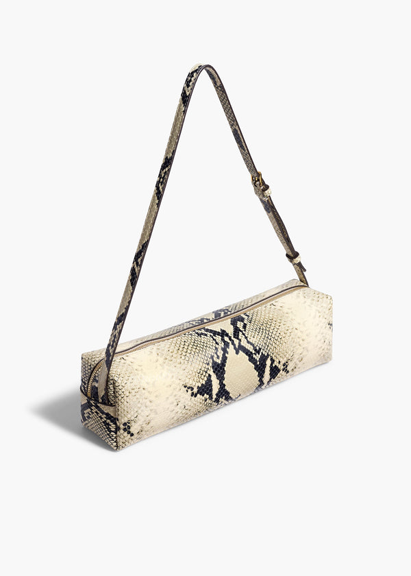Khaite Kye Shoulder Bag Natural Python-Embossed Leather