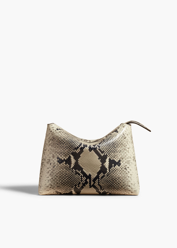 Khaite Lina Crossbody Bag Natural Python-Embossed Leather
