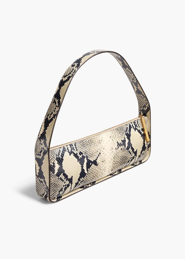 Khaite Lori Baguette Bag Natural Python-Embossed Leather
