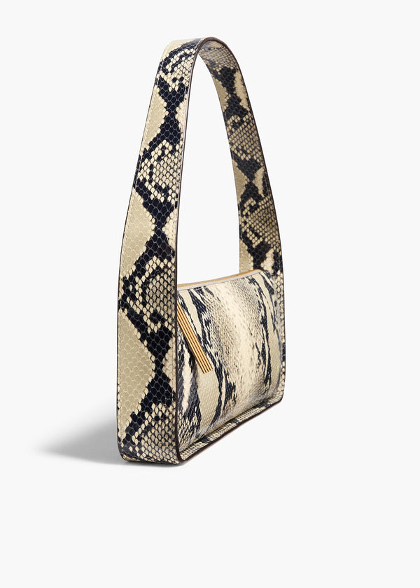Khaite Lori Baguette Bag Natural Python-Embossed Leather