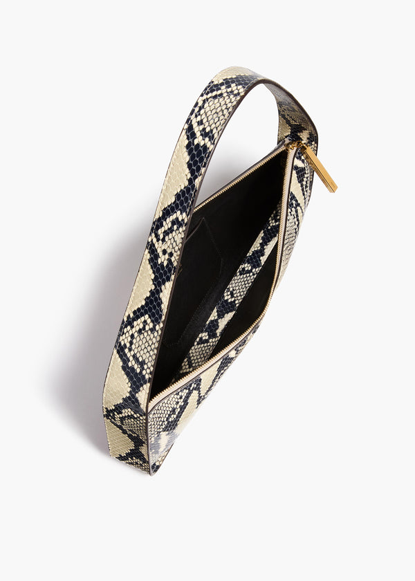 Khaite Lori Baguette Bag Natural Python-Embossed Leather