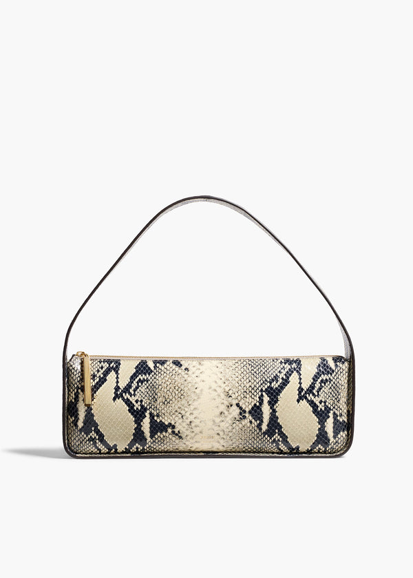 khaite Lori Baguette Bag Natural Python-Embossed Leather