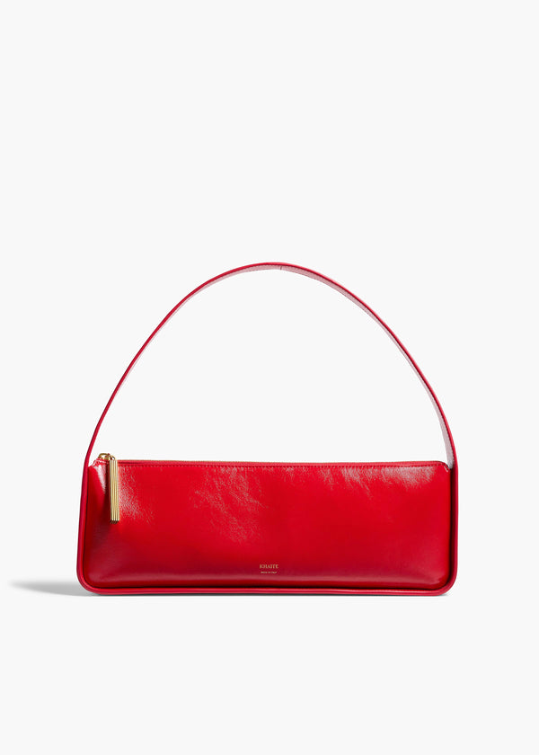 khaite Lori Baguette Bag Rebel Crackle Patent Leather