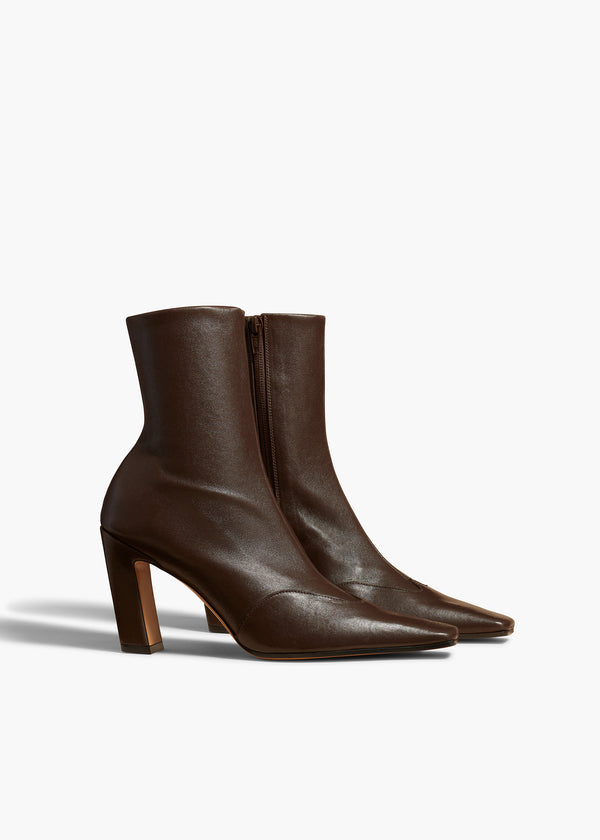 Khaite Nevada Stretch High Boot Dark Brown Nappa Leather