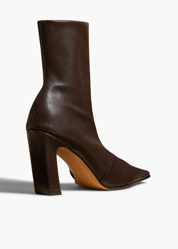 Khaite Nevada Stretch High Boot Dark Brown Nappa Leather