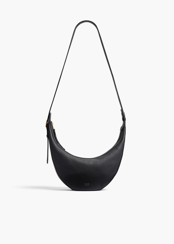 Khaite Small Augustina Crossbody Bag Black Pebbled Leather