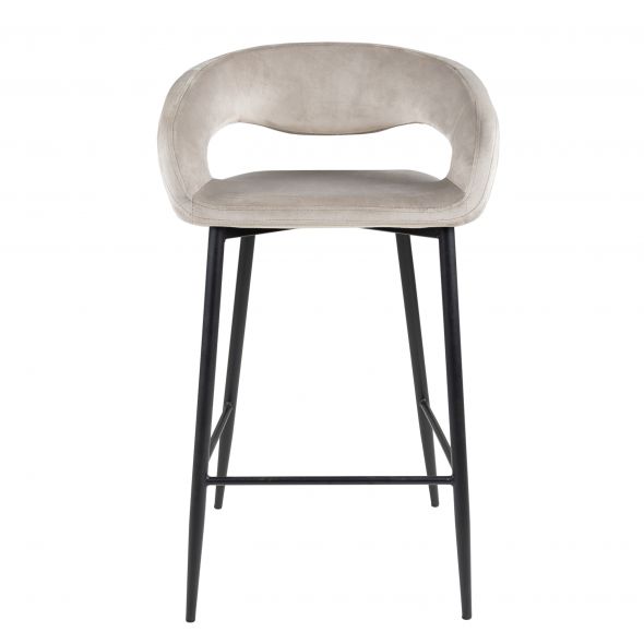 Kick Bar Stool Lenn - Velvet - Champagne