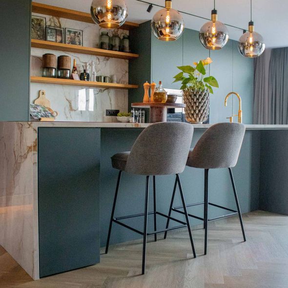 Kick Bar Stool Lucy - Grey