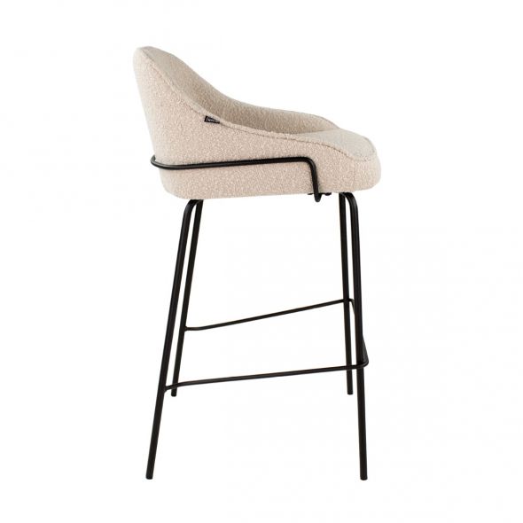 Kick Bar Stool Sepp - Bouclé - Beige