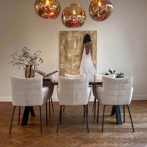 Kick Dining Chair Goos - Crème