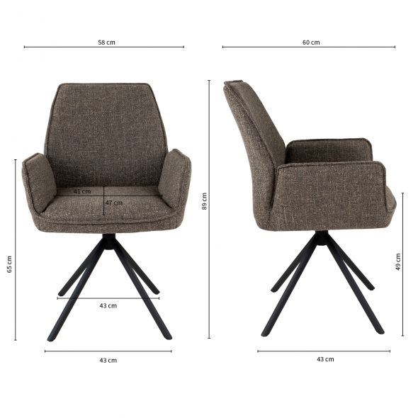 Kick Dining Chair Lex - Taupe