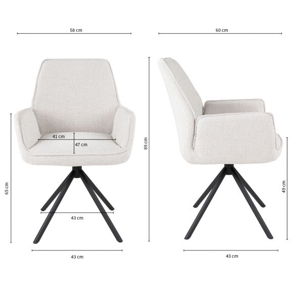 Kick Dining Chair Lex - White