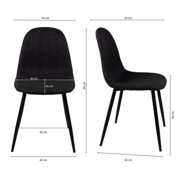 Kick Dining Chair Noor - Black