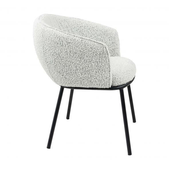 Kick Duke Dining Chair - Black/White - Black/white Melange