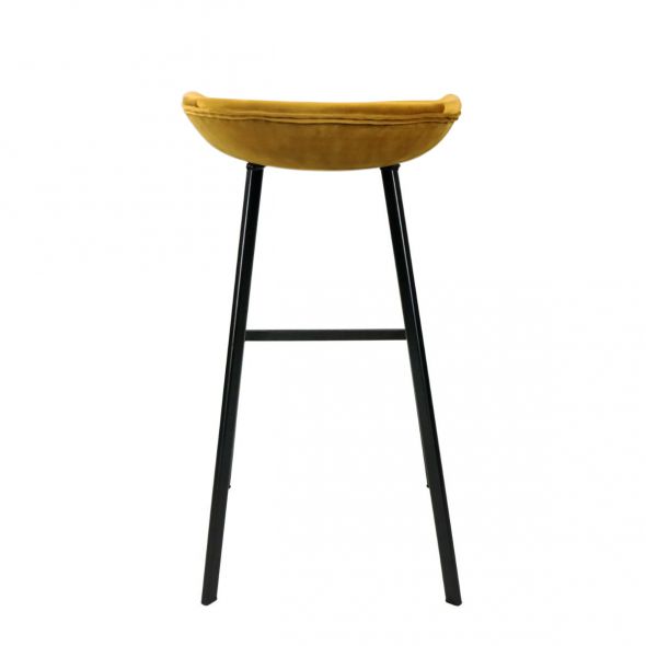 KICK FINN Bar Stool High - Velvet - Gold