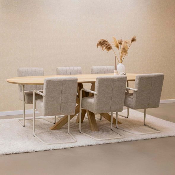 Kick Isa Tubular Frame Chair - Beige