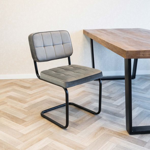 KICK IVY Tubular Frame Chair - Grey