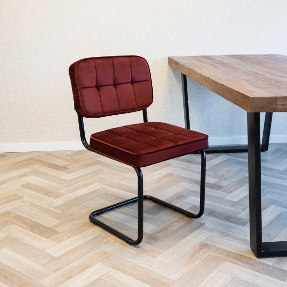 KICK IVY Tubular Frame Chair - Red