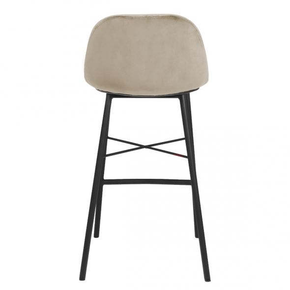 KICK JEFF Bar Stool - Velvet - Champagne