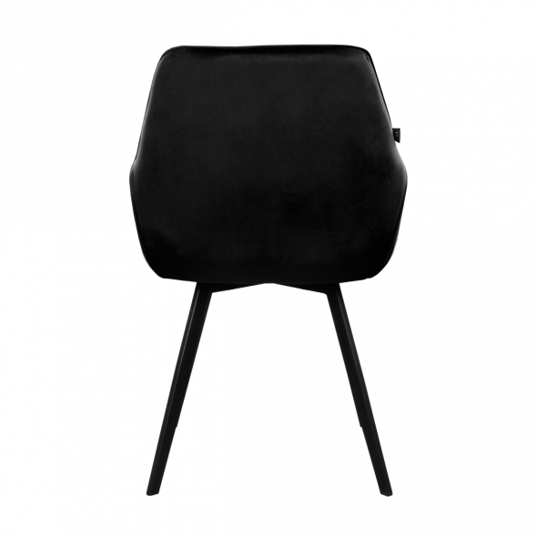 KICK KARL Velvet Dining Chair - Black