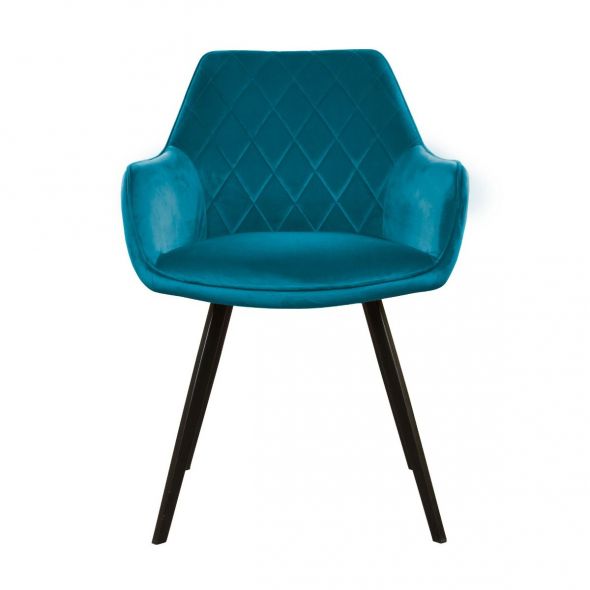 KICK KARL Velvet Dining Chair - Blue