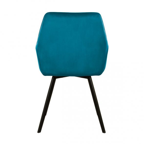 KICK KARL Velvet Dining Chair - Blue
