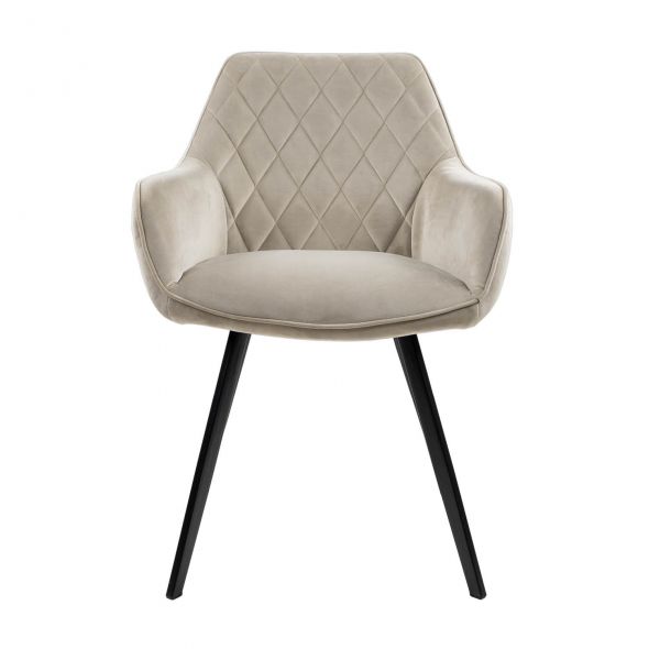 KICK KARL Velvet Dining Chair - Champagne