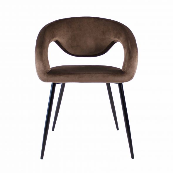 Kick Lenn Dining Chair - Velvet - Taupe