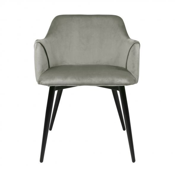 KICK MATZ Dining Chair - Velvet - Grey