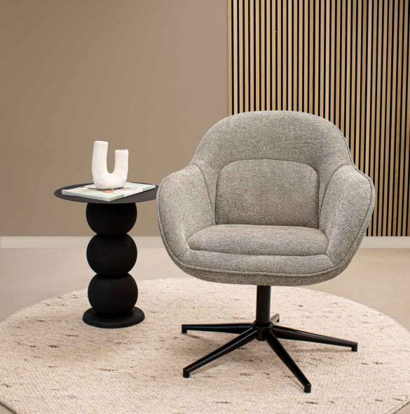 Kick Swivel Armchair Lux - Dark Grey