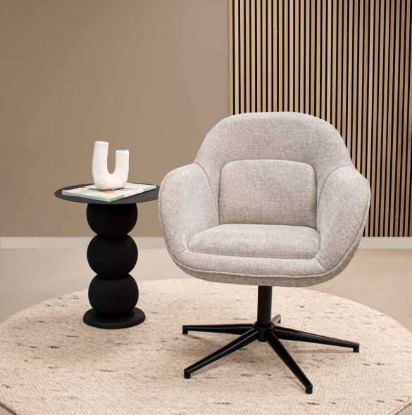 Kick Swivel Armchair Lux - Grey