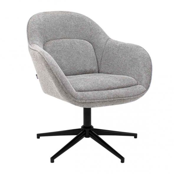 Kick swivel armchair Lux - Grey