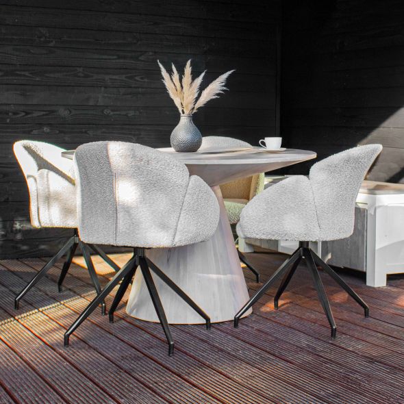 Kick Swivel Chair Aiko - Beige