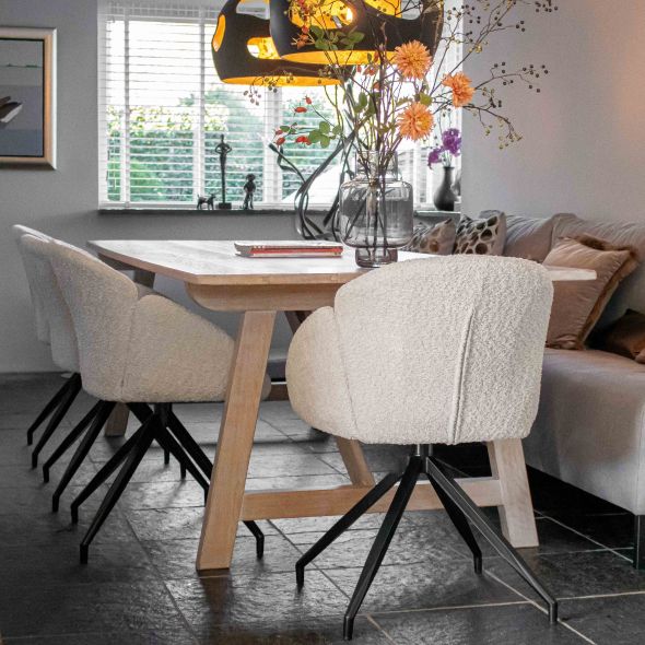 Kick Swivel Chair Aiko - Crème