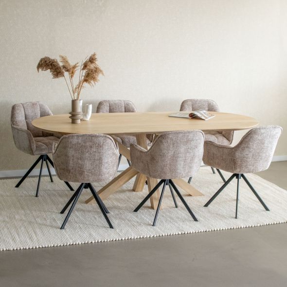 Kick Swivel Chair Luc - Champagne