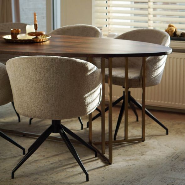 Kick Swivel Chair Merle - Grey