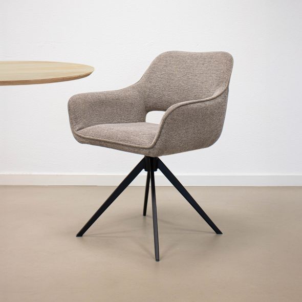 Kick Swivel Chair Miyo - Taupe