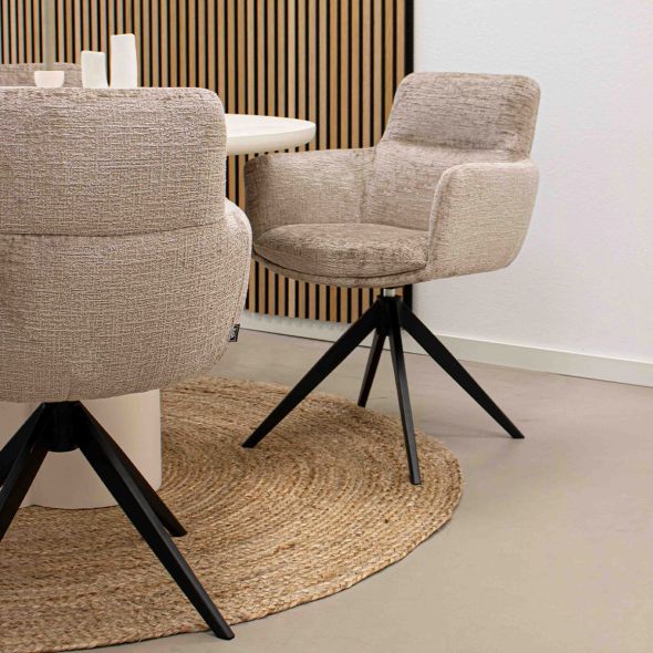Kick Swivel Chair Niek - Beige