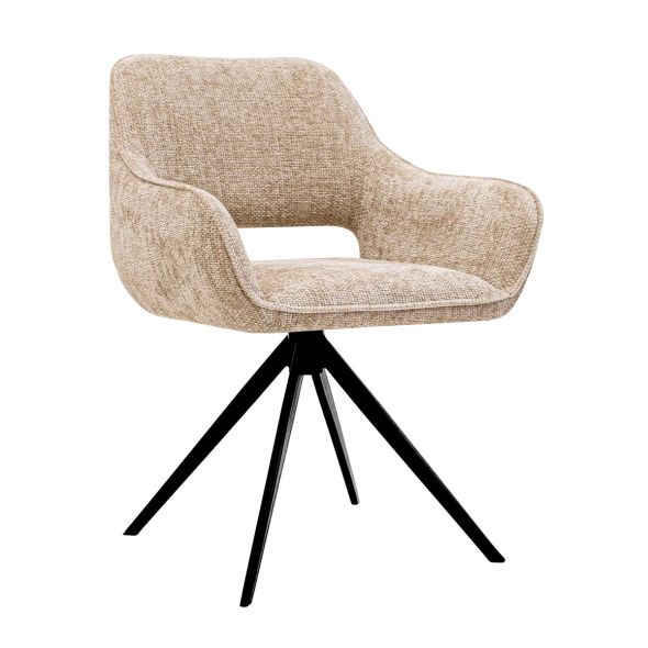 Kick swivel chair Nori - Champagne