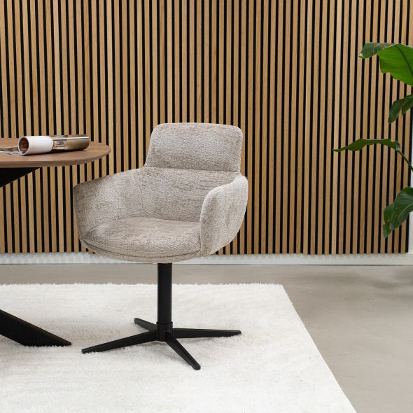 Kick Swivel Chair Noud - Beige