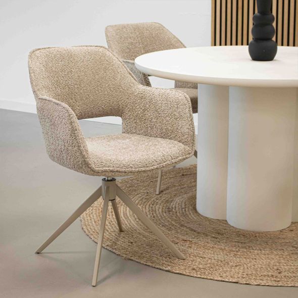 Kick Swivel Chair Owen - Beige