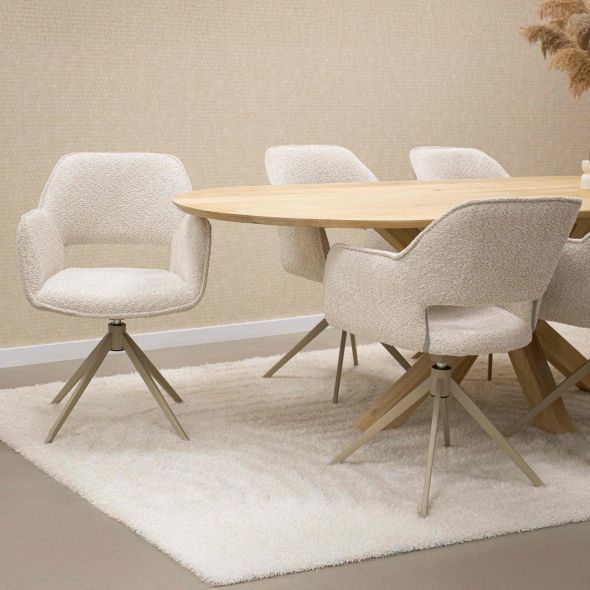 Kick Swivel Chair Owen - Crème