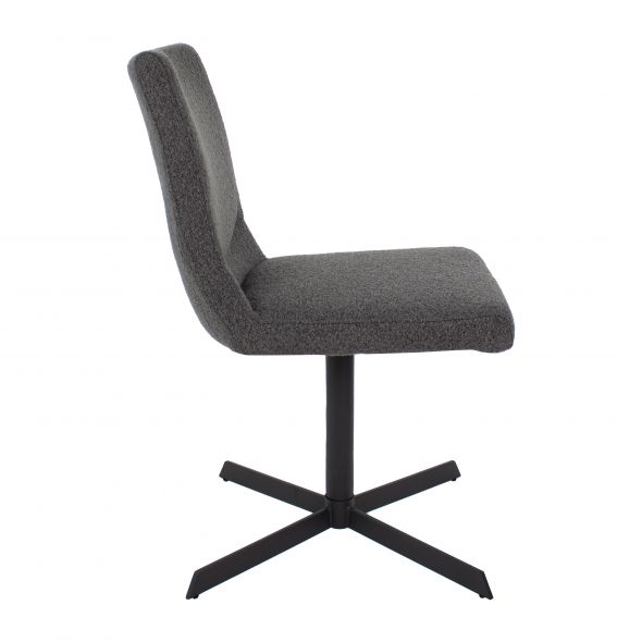 Kick Swivel Chair Sam Boucle - Dark Grey