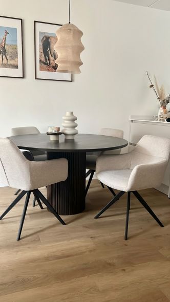 Kick Swivel Chair Tom Texture - Taupe