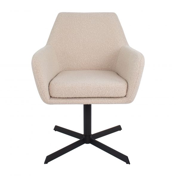 Kick Swivel Chair Viktor Boucle - Beige